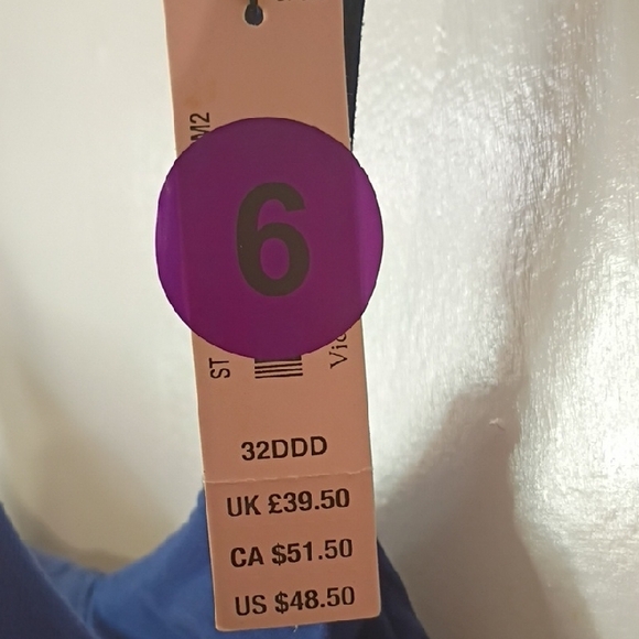 Victoria's Secret Bra 32DDD 32F Navy Blue Perfect Shape Bra - Picture 3 of 11